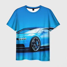 Мужская футболка 3D с принтом Bugatti в Санкт-Петербурге, 100% полиэфир | прямой крой, круглый вырез горловины, длина до линии бедер | 