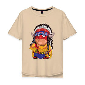 Мужская футболка хлопок Oversize с принтом Забавные Индейцы 11 в Санкт-Петербурге, 100% хлопок | свободный крой, круглый ворот, “спинка” длиннее передней части | апачи | вождь | воин | животные | запад | канада | лидер | лицо | северная | смешные | талисман | цвет