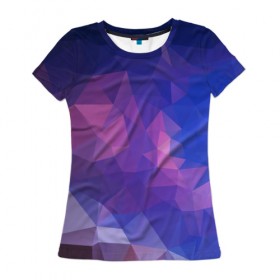 Женская футболка 3D с принтом Космос в Санкт-Петербурге, 100% полиэфир ( синтетическое хлопкоподобное полотно) | прямой крой, круглый вырез горловины, длина до линии бедер | геометрия | минимализм | треугольник