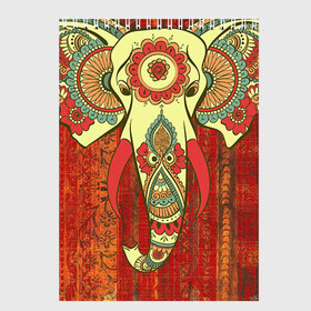 Скетчбук с принтом Индия 4 в Санкт-Петербурге, 100% бумага
 | 48 листов, плотность листов — 100 г/м2, плотность картонной обложки — 250 г/м2. Листы скреплены сверху удобной пружинной спиралью | Тематика изображения на принте: india | индия | индуизм | кришна | слон
