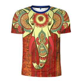 Мужская футболка 3D спортивная с принтом Индия 4 в Санкт-Петербурге, 100% полиэстер с улучшенными характеристиками | приталенный силуэт, круглая горловина, широкие плечи, сужается к линии бедра | Тематика изображения на принте: india | индия | индуизм | кришна | слон