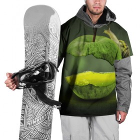 Накидка на куртку 3D с принтом Яблоко в Санкт-Петербурге, 100% полиэстер |  | Тематика изображения на принте: арт | зеленый | новые | улитка | фантастика | фрукты | яблоко