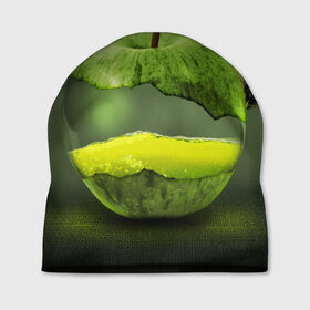 Шапка 3D с принтом Яблоко в Санкт-Петербурге, 100% полиэстер | универсальный размер, печать по всей поверхности изделия | арт | зеленый | новые | улитка | фантастика | фрукты | яблоко