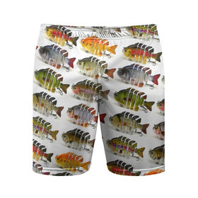 Мужские шорты 3D спортивные с принтом Рыбки в Санкт-Петербурге,  |  | bait | fish | fishing | lure | tackle | блесна | наживка | приманка | рыба | рыбалка | снасть