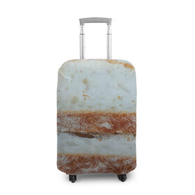 Чехол для чемодана 3D с принтом Хлеб в Санкт-Петербурге, 86% полиэфир, 14% спандекс | двустороннее нанесение принта, прорези для ручек и колес | Тематика изображения на принте: батон | булка | булочка | выпечка | еда | кулинария | кусочек | мука | хлеб