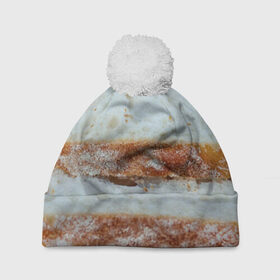 Шапка 3D c помпоном с принтом Хлеб в Санкт-Петербурге, 100% полиэстер | универсальный размер, печать по всей поверхности изделия | батон | булка | булочка | выпечка | еда | кулинария | кусочек | мука | хлеб