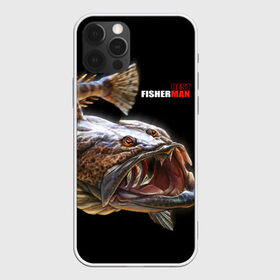 Чехол для iPhone 12 Pro Max с принтом Лучший рыбак в Санкт-Петербурге, Силикон |  | best fisherman | black background | deep | fish | fishing | jaws | predator | teeth | water | вода | глубина | зубы | лучший | пасть | рыба | рыбак | рыбалка | хищник | черный фон