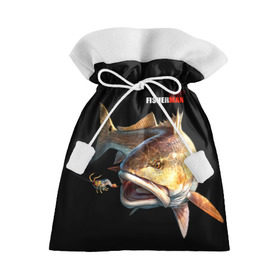Подарочный 3D мешок с принтом Лучший рыбак в Санкт-Петербурге, 100% полиэстер | Размер: 29*39 см | background | best fisherman | black | fish | fishing | лучший рыбак | рыба | рыбалка | фон | черный