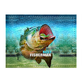 Обложка для студенческого билета с принтом Лучший рыбак в Санкт-Петербурге, натуральная кожа | Размер: 11*8 см; Печать на всей внешней стороне | крючок | лягушка | наживка | рыба