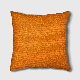 Подушка 3D с принтом Витраж Оранжевый в Санкт-Петербурге, наволочка – 100% полиэстер, наполнитель – холлофайбер (легкий наполнитель, не вызывает аллергию). | состоит из подушки и наволочки. Наволочка на молнии, легко снимается для стирки | texture | витраж | оранжевый | текстура