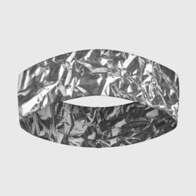 Повязка на голову 3D с принтом Silver в Санкт-Петербурге,  |  | silver | texture | драгоценный | металл | серебро | текстура