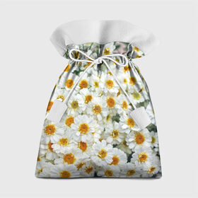 Подарочный 3D мешок с принтом Ромашки в Санкт-Петербурге, 100% полиэстер | Размер: 29*39 см | букет | зелень | лепестки | природа | растения | ромашки | цветы