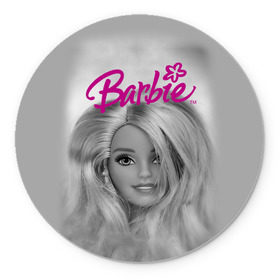 Коврик круглый с принтом Кукла барби в Санкт-Петербурге, резина и полиэстер | круглая форма, изображение наносится на всю лицевую часть | barbie | барби | кукла