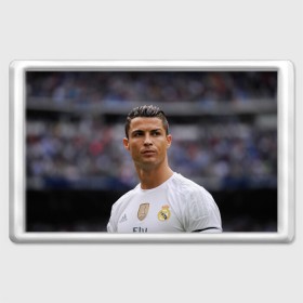 Магнит 45*70 с принтом Cristiano Ronaldo в Санкт-Петербурге, Пластик | Размер: 78*52 мм; Размер печати: 70*45 | Тематика изображения на принте: криштиану роналду | реал мадрид