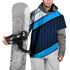Накидка на куртку 3D с принтом CS GO в Санкт-Петербурге, 100% полиэстер |  | геометрия | синий