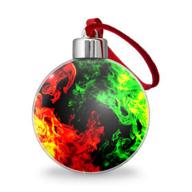 Ёлочный шар с принтом Огненная битва в Санкт-Петербурге, Пластик | Диаметр: 77 мм | дым | зеленый | красный | огонь