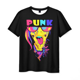 Мужская футболка 3D с принтом Punk в Санкт-Петербурге, 100% полиэфир | прямой крой, круглый вырез горловины, длина до линии бедер | молодёжь | панки | прикол | субкультура | хиппи | цвет