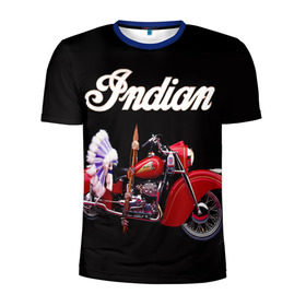 Мужская футболка 3D спортивная с принтом Indian 5 в Санкт-Петербурге, 100% полиэстер с улучшенными характеристиками | приталенный силуэт, круглая горловина, широкие плечи, сужается к линии бедра | Тематика изображения на принте: indian