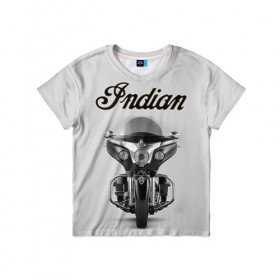 Детская футболка 3D с принтом Indian 6 в Санкт-Петербурге, 100% гипоаллергенный полиэфир | прямой крой, круглый вырез горловины, длина до линии бедер, чуть спущенное плечо, ткань немного тянется | Тематика изображения на принте: 