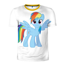 Мужская футболка 3D спортивная с принтом My little pony 2 в Санкт-Петербурге, 100% полиэстер с улучшенными характеристиками | приталенный силуэт, круглая горловина, широкие плечи, сужается к линии бедра | пони