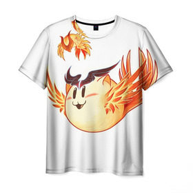 Мужская футболка 3D с принтом Феникс Кот в Санкт-Петербурге, 100% полиэфир | прямой крой, круглый вырез горловины, длина до линии бедер | dota | dota 2 | phoenix | дота | дотан | раки | феникс
