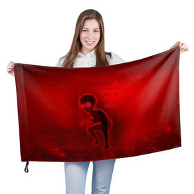 Флаг 3D с принтом They belive in you в Санкт-Петербурге, 100% полиэстер | плотность ткани — 95 г/м2, размер — 67 х 109 см. Принт наносится с одной стороны | инопланетяне | инопланетянин | красный | марс | марсианин | нло