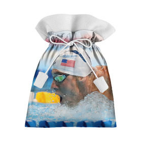 Подарочный 3D мешок с принтом Майкл Фелпс в Санкт-Петербурге, 100% полиэстер | Размер: 29*39 см | Тематика изображения на принте: swimming | бассейн | олимпиада | плавание | пловец | рио | фелпс