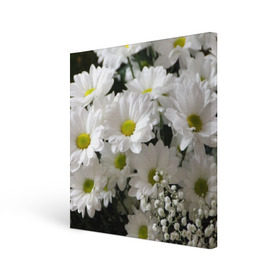 Холст квадратный с принтом Белоснежное цветение в Санкт-Петербурге, 100% ПВХ |  | ландыши | лепестки | прикольные картинки | ромашки | цветочки | цветы