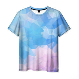 Мужская футболка 3D с принтом Triangulates в Санкт-Петербурге, 100% полиэфир | прямой крой, круглый вырез горловины, длина до линии бедер | абстракция | геометрия | красиво | минимализм | мода | модно | пиксель | треугольник