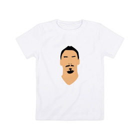 Детская футболка хлопок с принтом Zlatan Ibrahimovic в Санкт-Петербурге, 100% хлопок | круглый вырез горловины, полуприлегающий силуэт, длина до линии бедер | златан ибрагимович