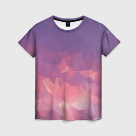 Женская футболка 3D с принтом Triangulates в Санкт-Петербурге, 100% полиэфир ( синтетическое хлопкоподобное полотно) | прямой крой, круглый вырез горловины, длина до линии бедер | абстракция | геометрия | красиво | минимализм | мода | модно | пиксель | треугольник