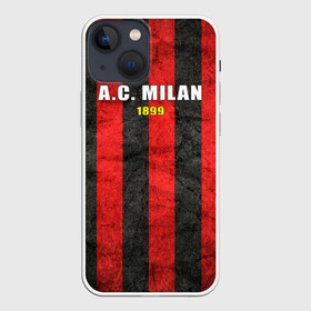 Чехол для iPhone 13 mini с принтом A.C. Milan в Санкт-Петербурге,  |  | Тематика изображения на принте: болельщик | италия | клуб | милан | фанат | футбол | футболист