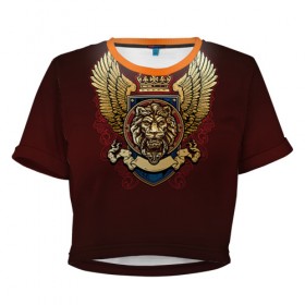 Женская футболка 3D укороченная с принтом Team t-shirt 10 в Санкт-Петербурге, 100% полиэстер | круглая горловина, длина футболки до линии талии, рукава с отворотами | 