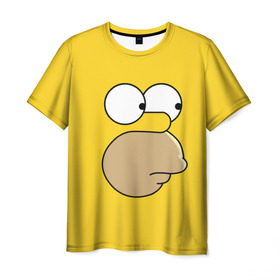 Мужская футболка 3D с принтом Гомер Симпсон в Санкт-Петербурге, 100% полиэфир | прямой крой, круглый вырез горловины, длина до линии бедер | simpsons | гомер | симпсон | симпсоны