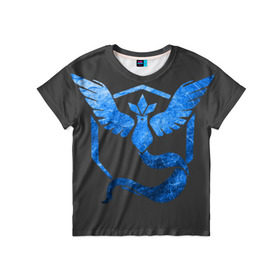 Детская футболка 3D с принтом Blue в Санкт-Петербурге, 100% гипоаллергенный полиэфир | прямой крой, круглый вырез горловины, длина до линии бедер, чуть спущенное плечо, ткань немного тянется | bulbasaur | pikachu | pokemon | squirtle | бальбазар | пикачу | покемон | сквиртл
