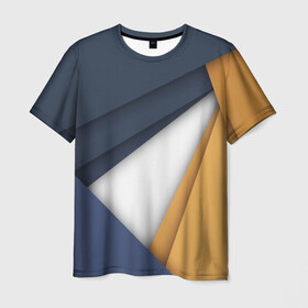 Мужская футболка 3D с принтом Абстракция 4 в Санкт-Петербурге, 100% полиэфир | прямой крой, круглый вырез горловины, длина до линии бедер | линии | орнамент | прикольные картинки | узор | цвет