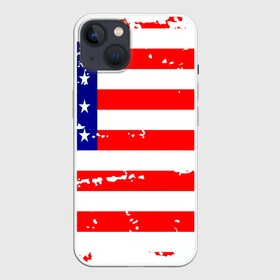 Чехол для iPhone 13 с принтом Америка в Санкт-Петербурге,  |  | grunge | америка | сша | флаг