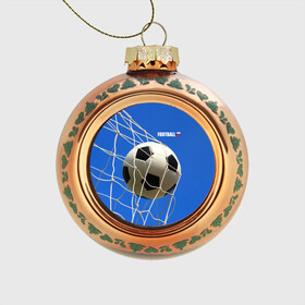 Стеклянный ёлочный шар с принтом Футбол в Санкт-Петербурге, Стекло | Диаметр: 80 мм | ball | flag | gate | goal | net | russia | sky | soccer | ворота | гол | мяч | небо | россия | сетка | триколор | футбол | футбольный мяч