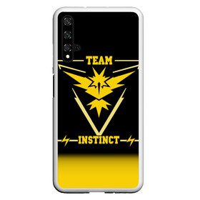 Чехол для Honor 20 с принтом Team Instinct в Санкт-Петербурге, Силикон | Область печати: задняя сторона чехла, без боковых панелей | go | instinct | pokemon | team | покемон