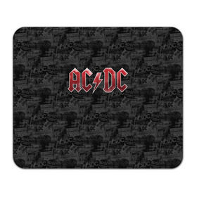 Коврик прямоугольный с принтом AC/DC в Санкт-Петербурге, натуральный каучук | размер 230 х 185 мм; запечатка лицевой стороны | ac dc | acdc | rock | ангус янг | рок