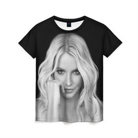 Женская футболка 3D с принтом Бритни Спирс в Санкт-Петербурге, 100% полиэфир ( синтетическое хлопкоподобное полотно) | прямой крой, круглый вырез горловины, длина до линии бедер | britney spears | звезда | знаменитость | музыка | певица