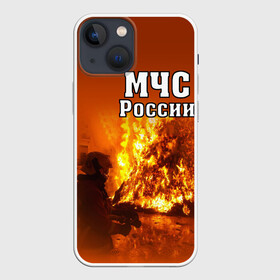 Чехол для iPhone 13 mini с принтом МЧС России в Санкт-Петербурге,  |  | мчс | пожарный | россии