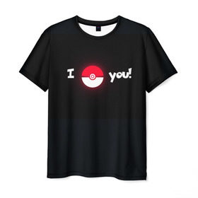 Мужская футболка 3D с принтом Я поймаю тебя! в Санкт-Петербурге, 100% полиэфир | прямой крой, круглый вырез горловины, длина до линии бедер | pokemon go