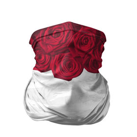 Бандана-труба 3D с принтом Roses White в Санкт-Петербурге, 100% полиэстер, ткань с особыми свойствами — Activecool | плотность 150‒180 г/м2; хорошо тянется, но сохраняет форму | розы цветы swag тренд мода клубная