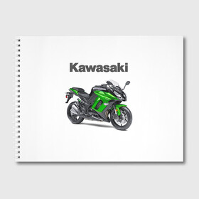 Альбом для рисования с принтом Kawasaky Ninja 1000 в Санкт-Петербурге, 100% бумага
 | матовая бумага, плотность 200 мг. | kawasaky