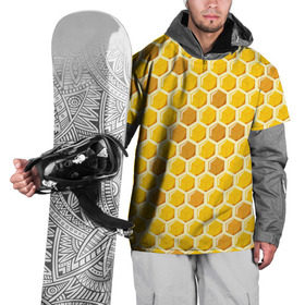 Накидка на куртку 3D с принтом Медовые соты в Санкт-Петербурге, 100% полиэстер |  | Тематика изображения на принте: арт | еда | мед | пчелы | соты
