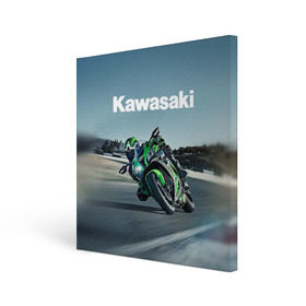 Холст квадратный с принтом Kawasaky sport в Санкт-Петербурге, 100% ПВХ |  | kawasaky