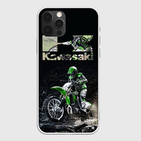 Чехол для iPhone 12 Pro с принтом Kawasaky cross в Санкт-Петербурге, силикон | область печати: задняя сторона чехла, без боковых панелей | Тематика изображения на принте: kawasaky