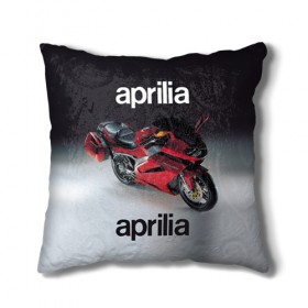 Подушка 3D с принтом Aprilia RST в Санкт-Петербурге, наволочка – 100% полиэстер, наполнитель – холлофайбер (легкий наполнитель, не вызывает аллергию). | состоит из подушки и наволочки. Наволочка на молнии, легко снимается для стирки | 