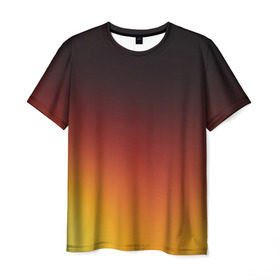 Мужская футболка 3D с принтом Градиент в Санкт-Петербурге, 100% полиэфир | прямой крой, круглый вырез горловины, длина до линии бедер | коричневый